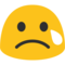 Crying Face emoji on Google